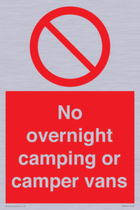 No overnight camping or camper vans
